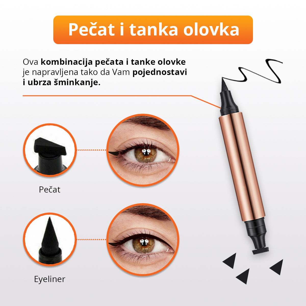 Dvostrana vodootporna eyeliner olovka