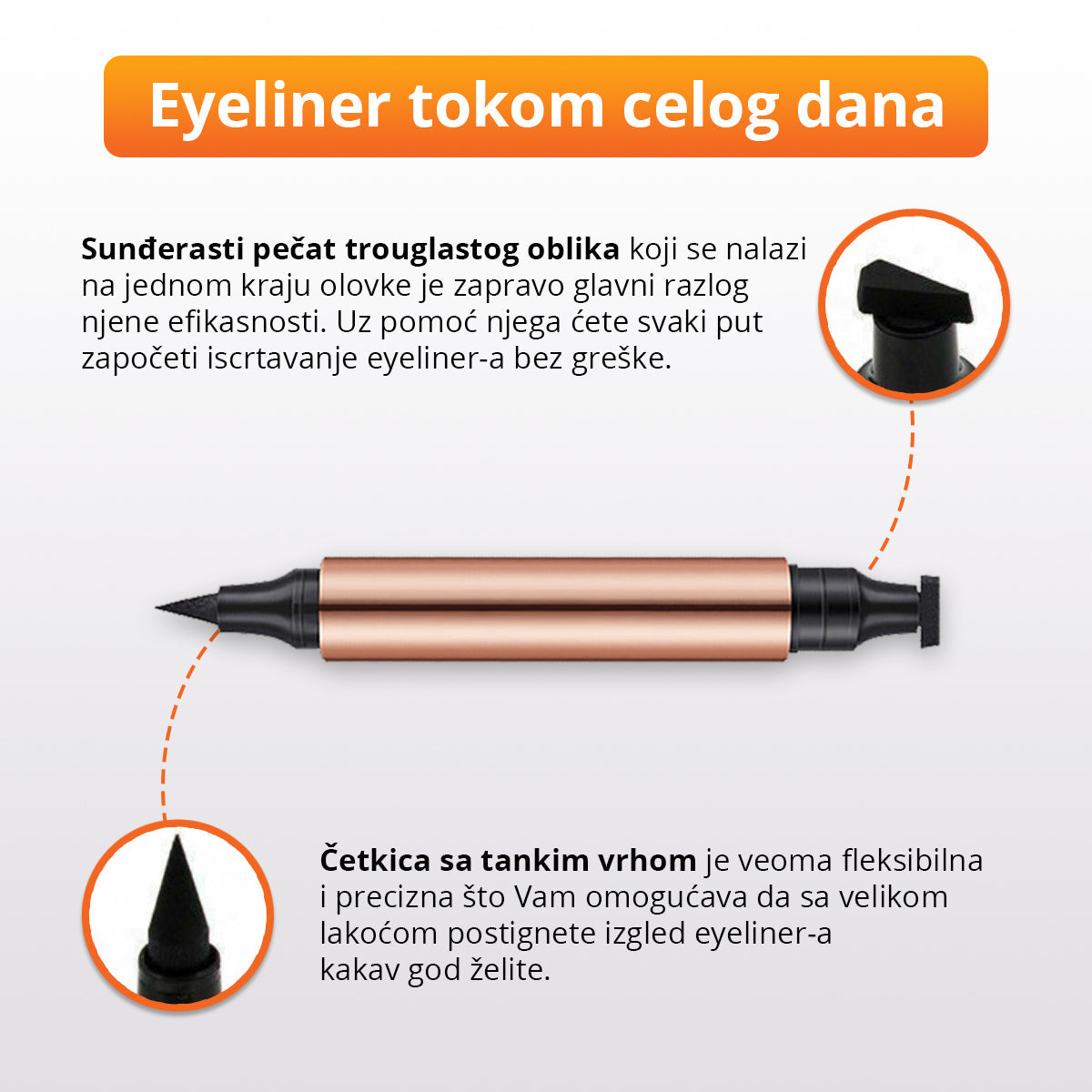 Dvostrana vodootporna eyeliner olovka