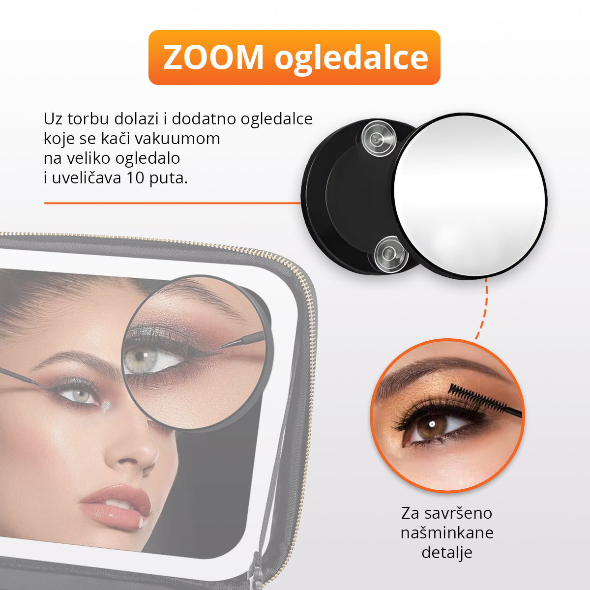 Torba za šminku sa LED ogledalom