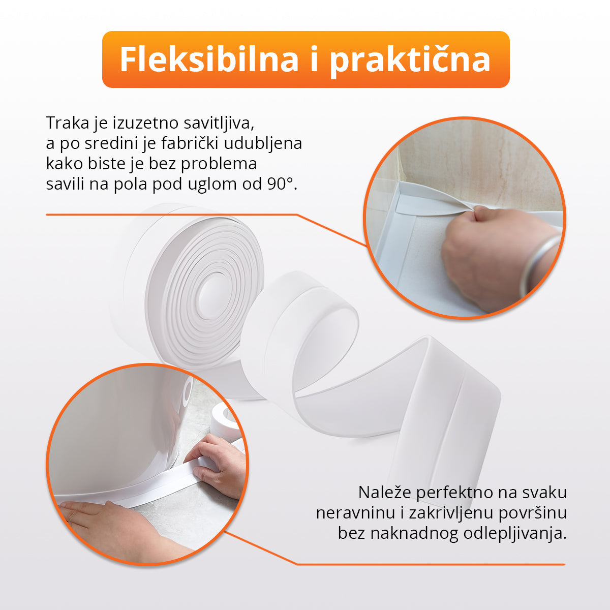Samolepljiva vodootporna traka za uglove (3.2 metra)