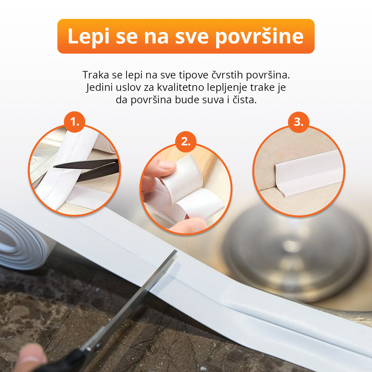 Samolepljiva vodootporna traka za uglove (3.2 metra)