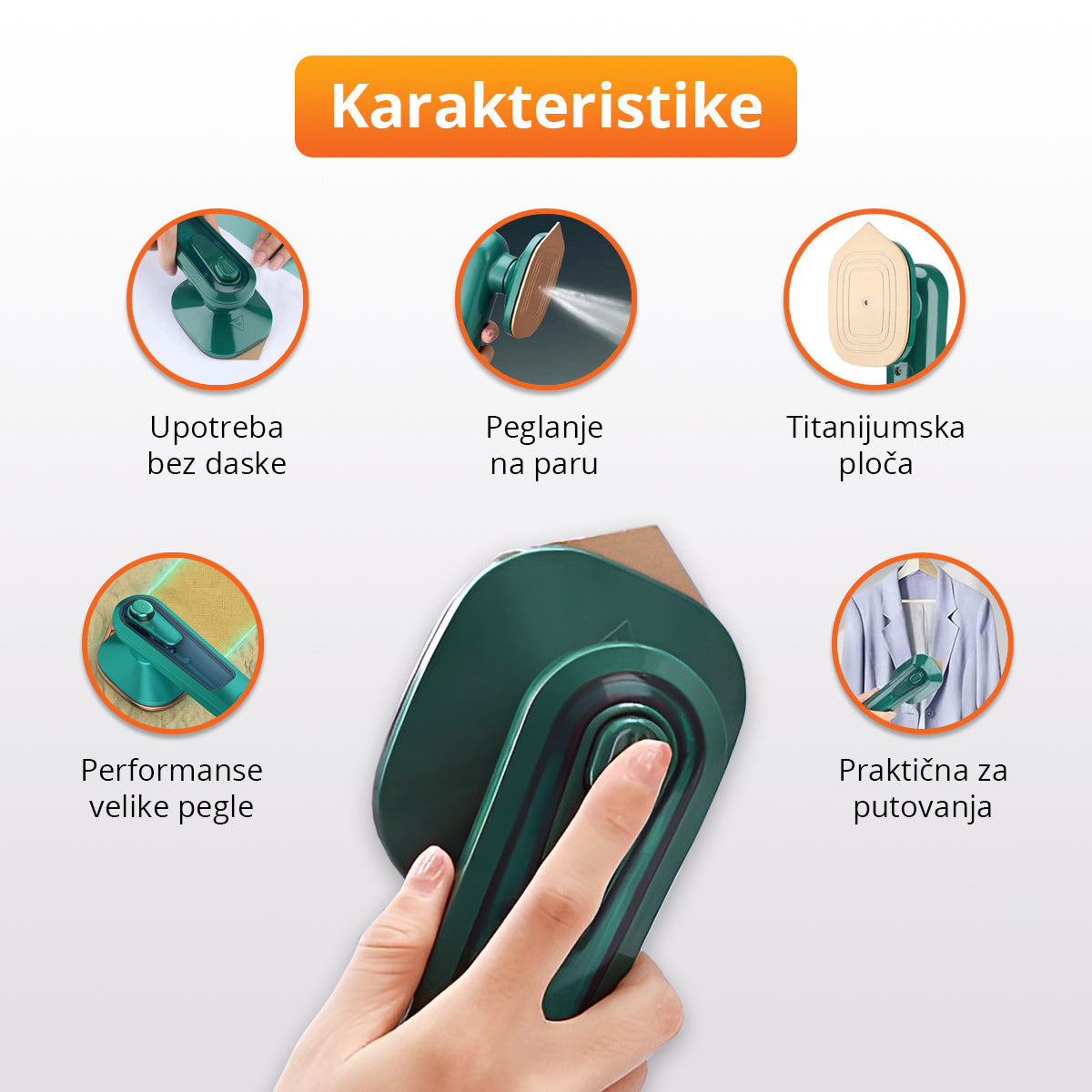Mini parna putna pegla