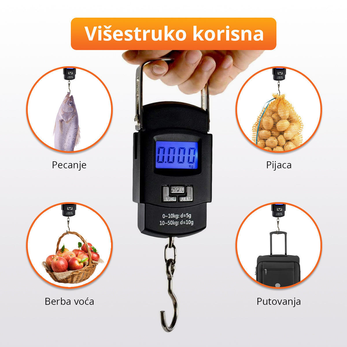 Ručna digitalna vaga za merenje prtljaga