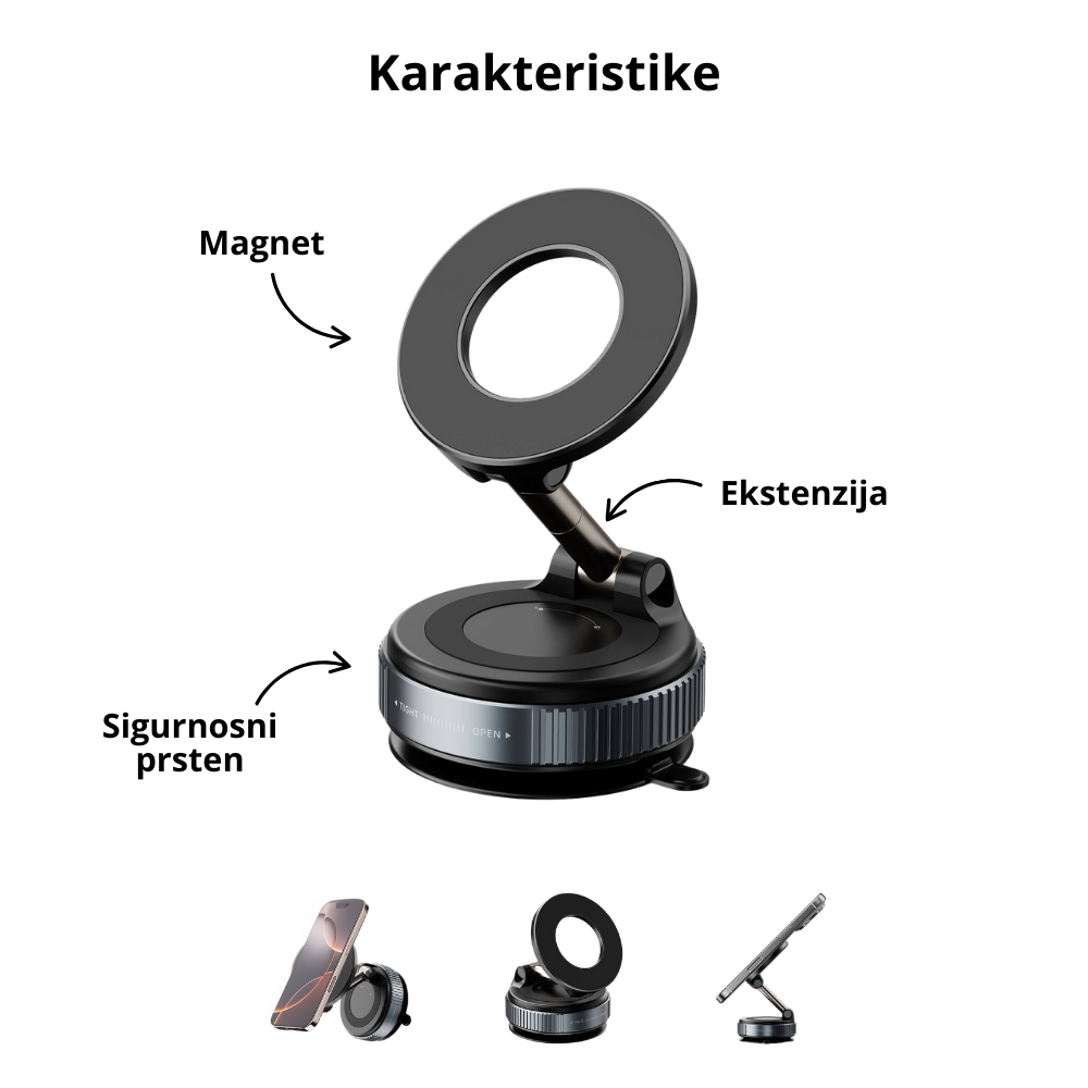 Magnetni vakuumski držač za telefon
