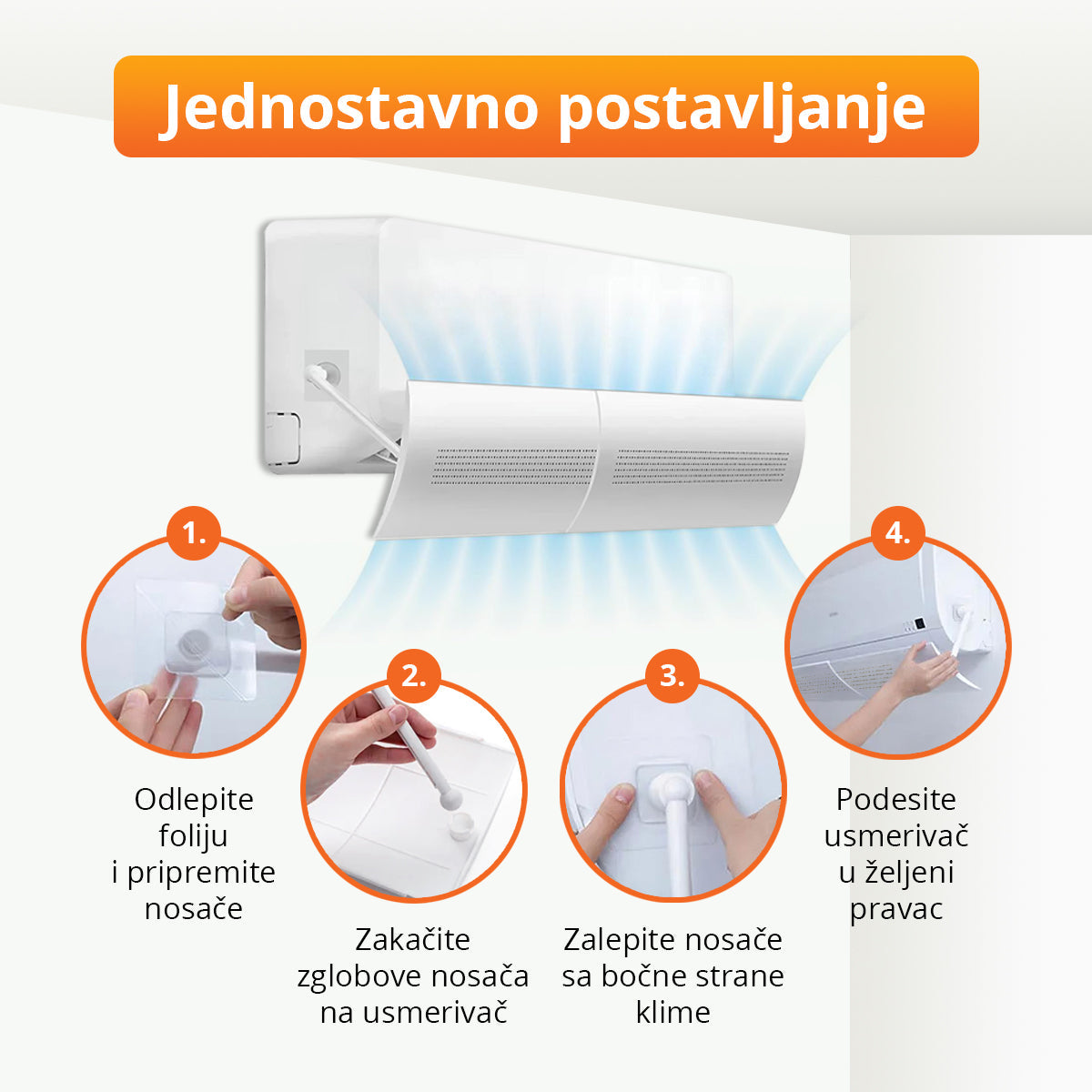 Podesivi usmerivač vazduha za klimu