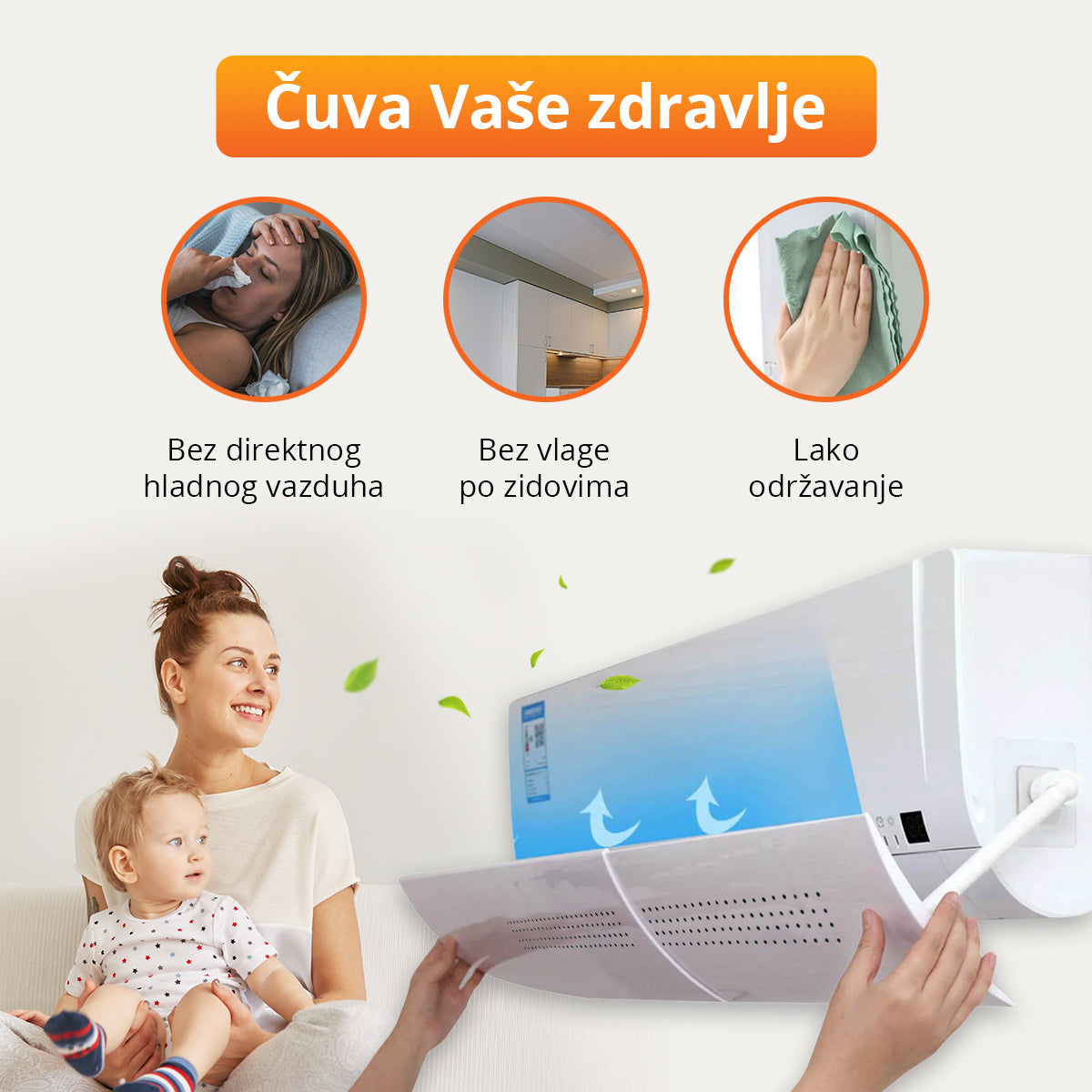 Podesivi usmerivač vazduha za klimu