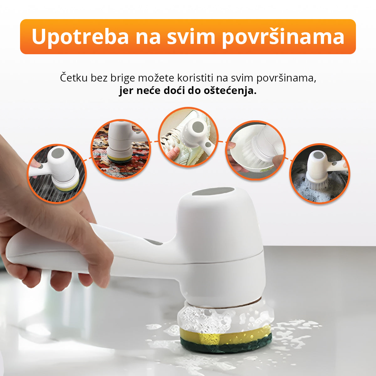 Bežična rotirajuća četka za detaljno čišćenje