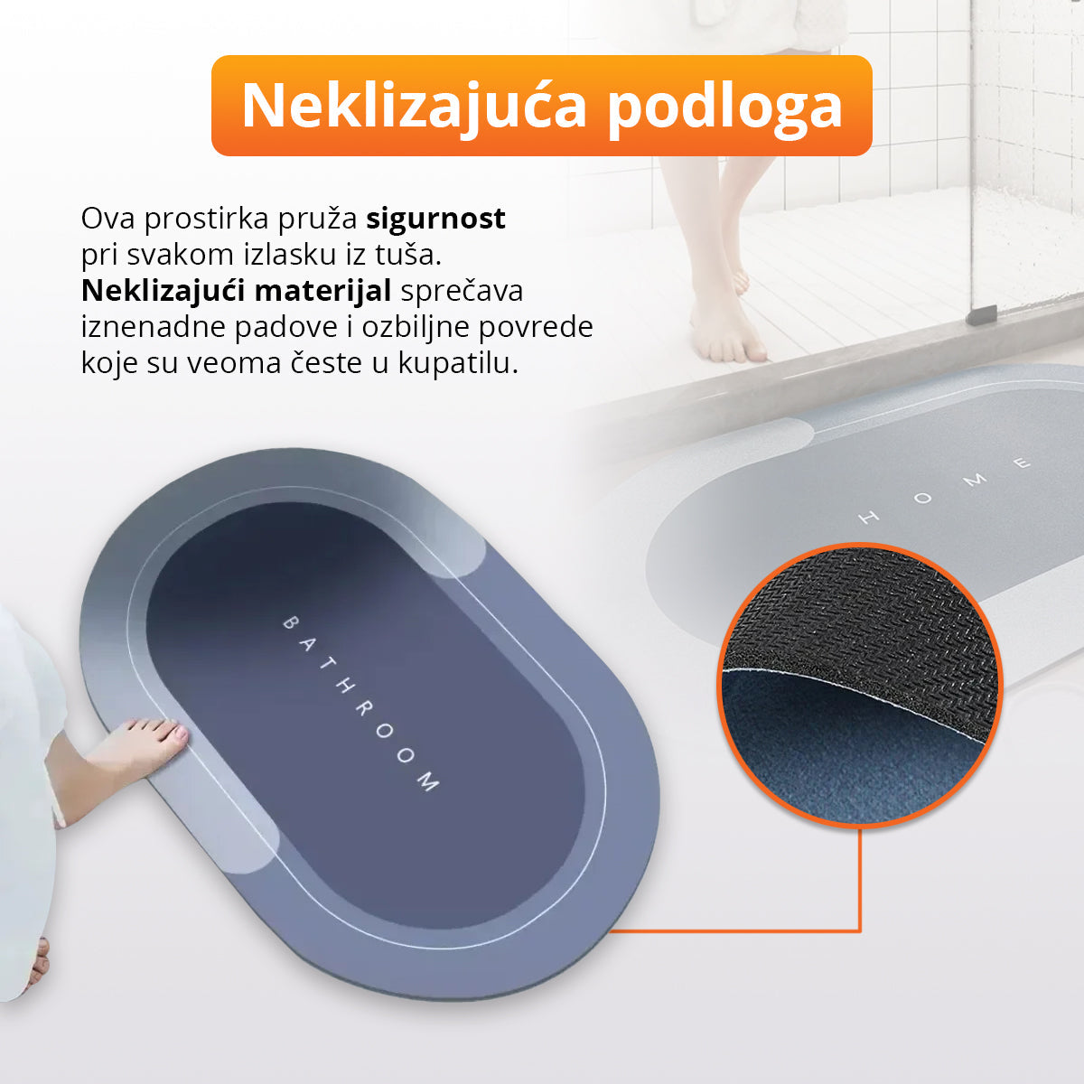 Brzoupijajuća prostirka za kupatilo