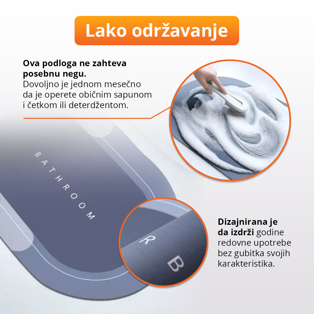 Brzoupijajuća prostirka za kupatilo