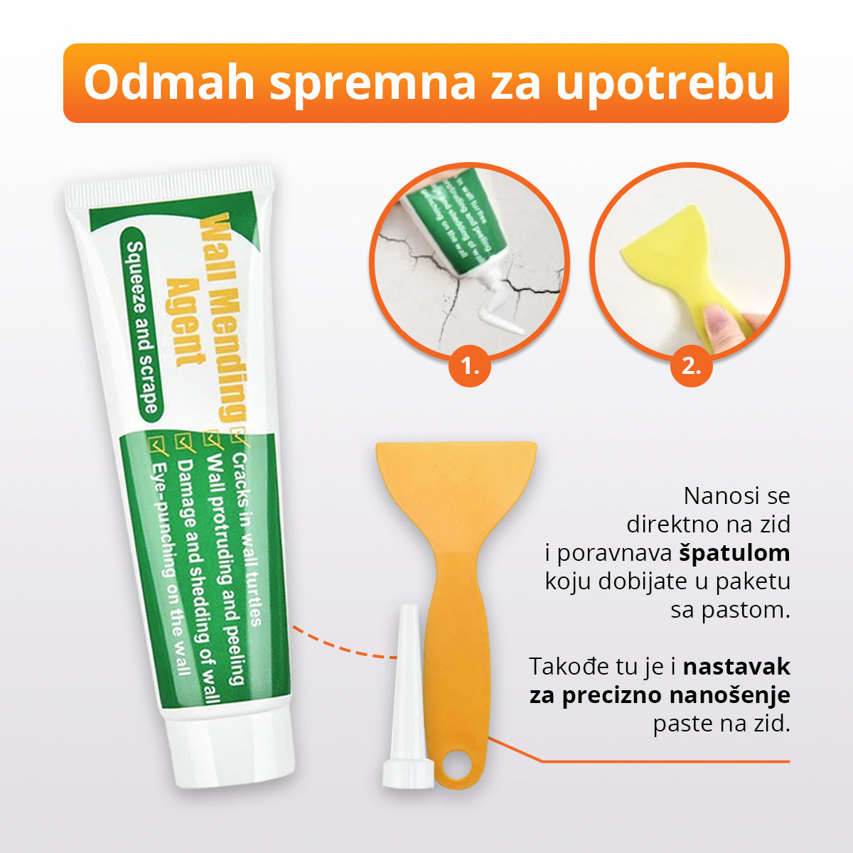Pasta za brzu popravku oštećenih zidova