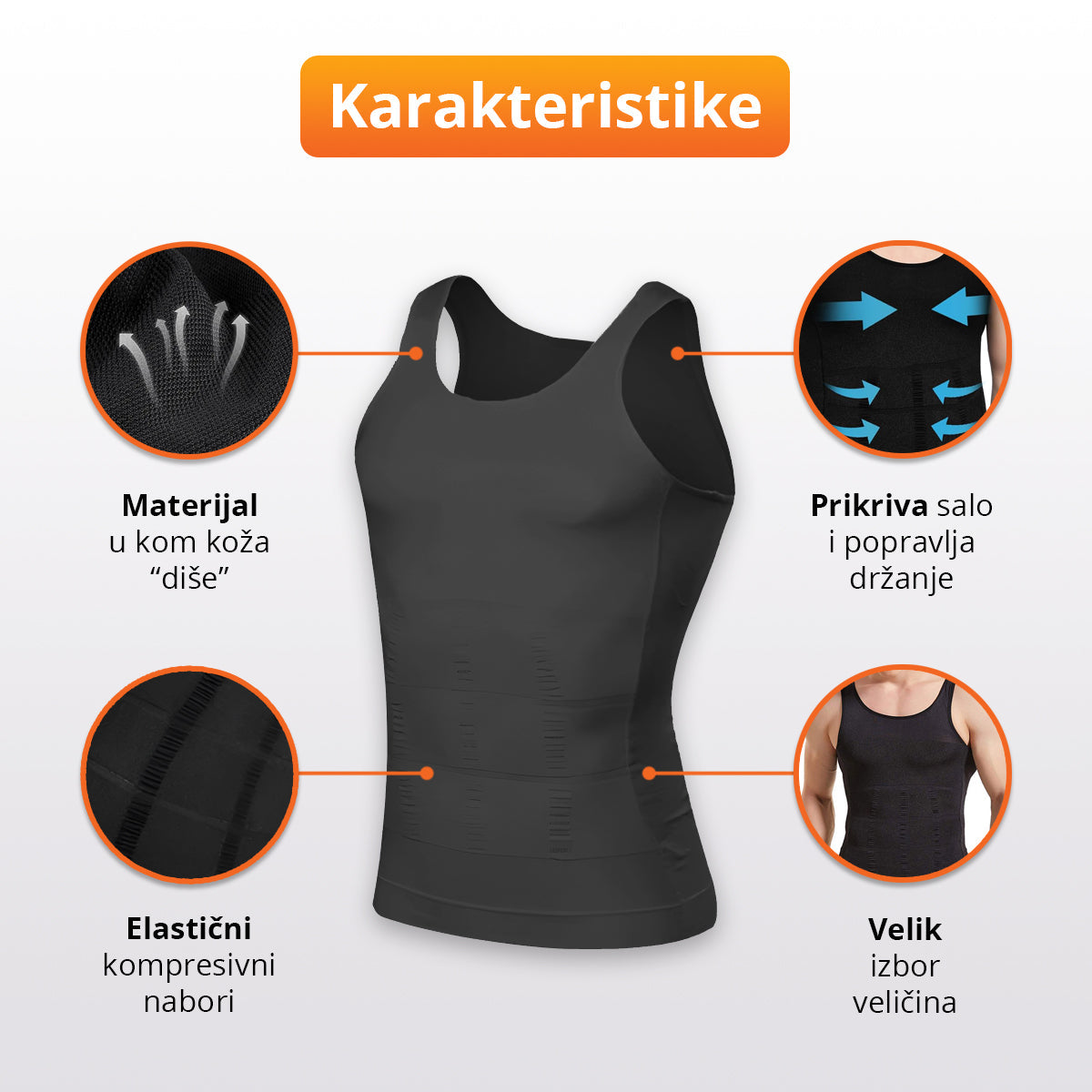 Kompresivna majica za savršen struk