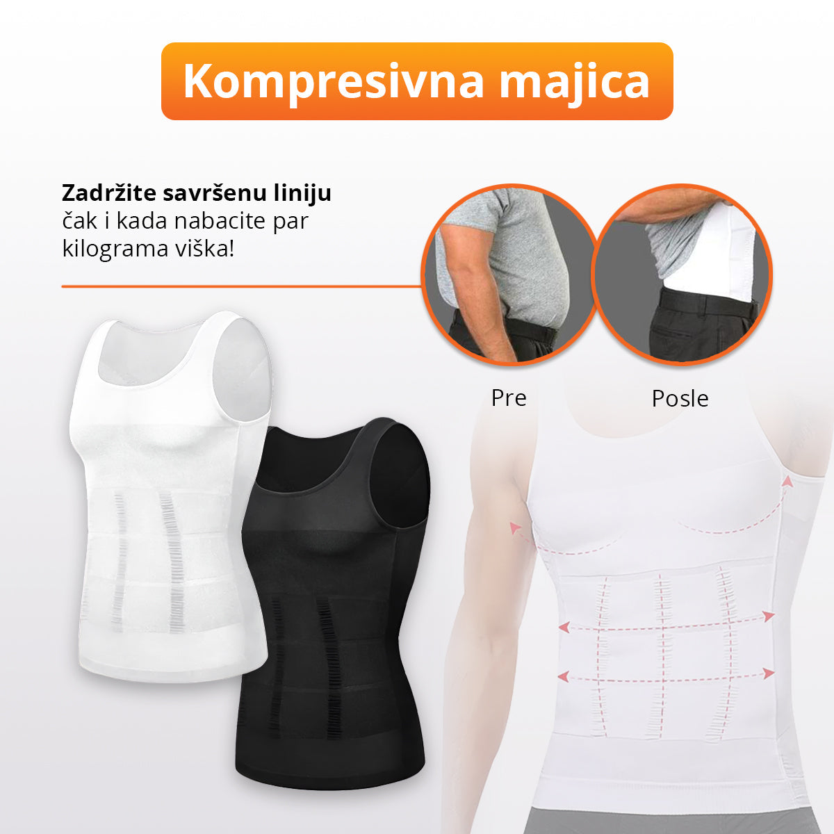 Kompresivna majica za savršen struk
