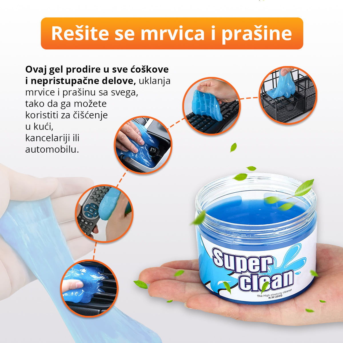 Gel za višekratno čišćenje prljavštine