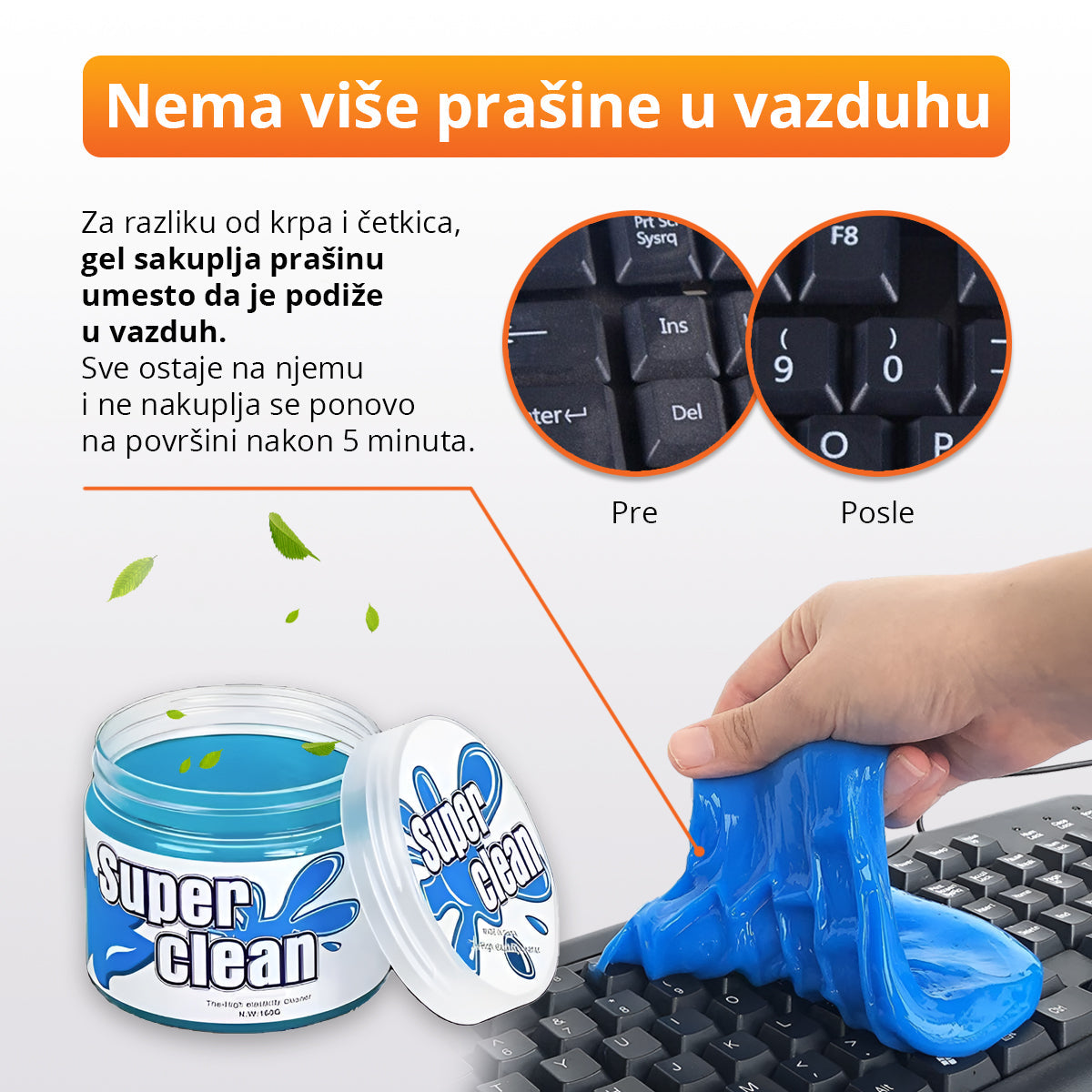 Gel za višekratno čišćenje prljavštine