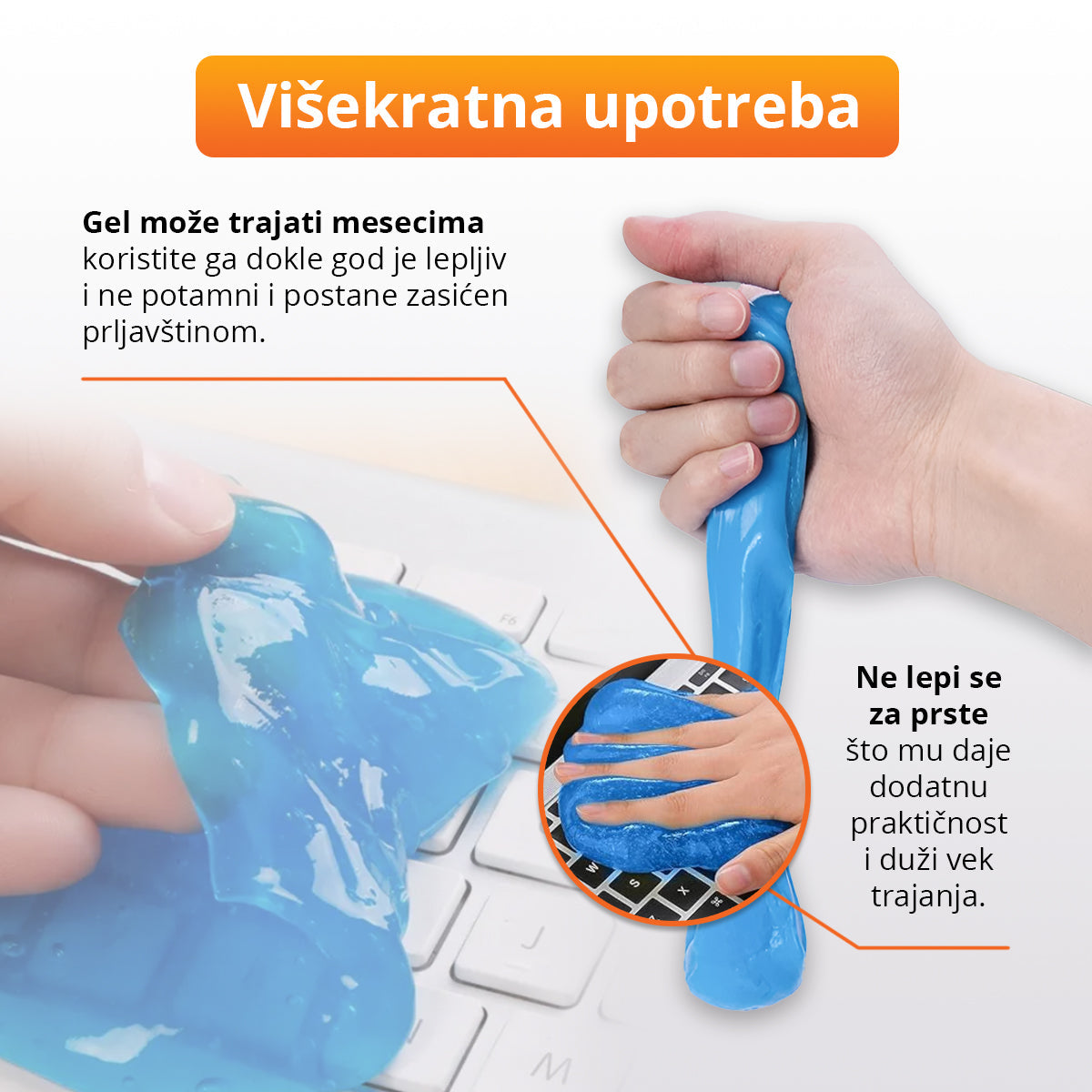 Gel za višekratno čišćenje prljavštine