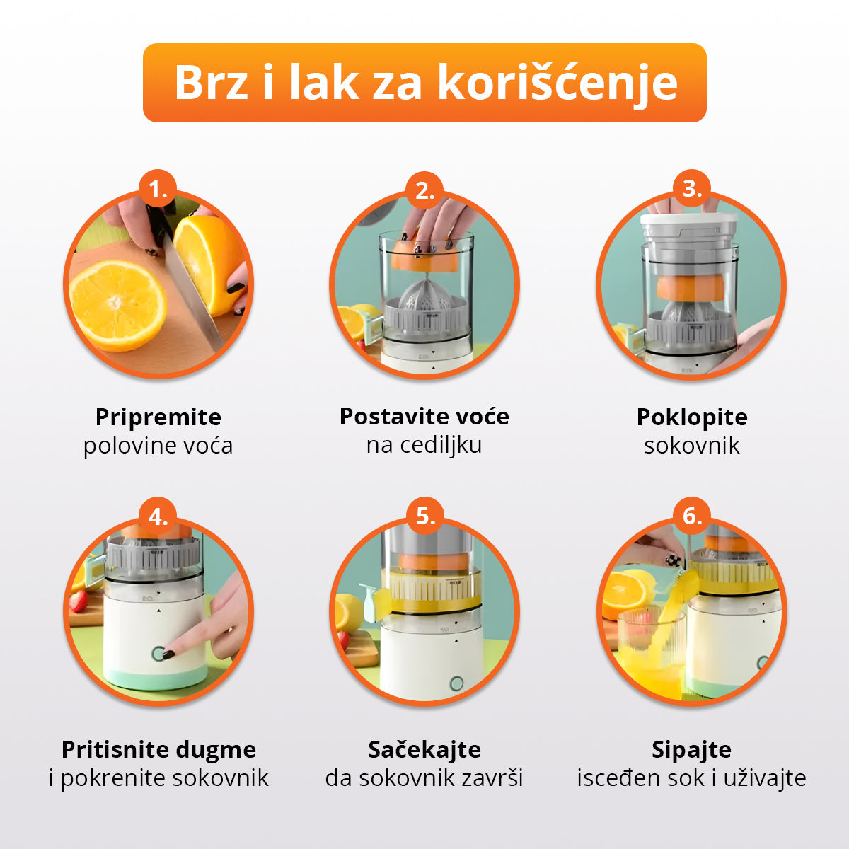 Bežični sokovnik za lako ceđenje voća