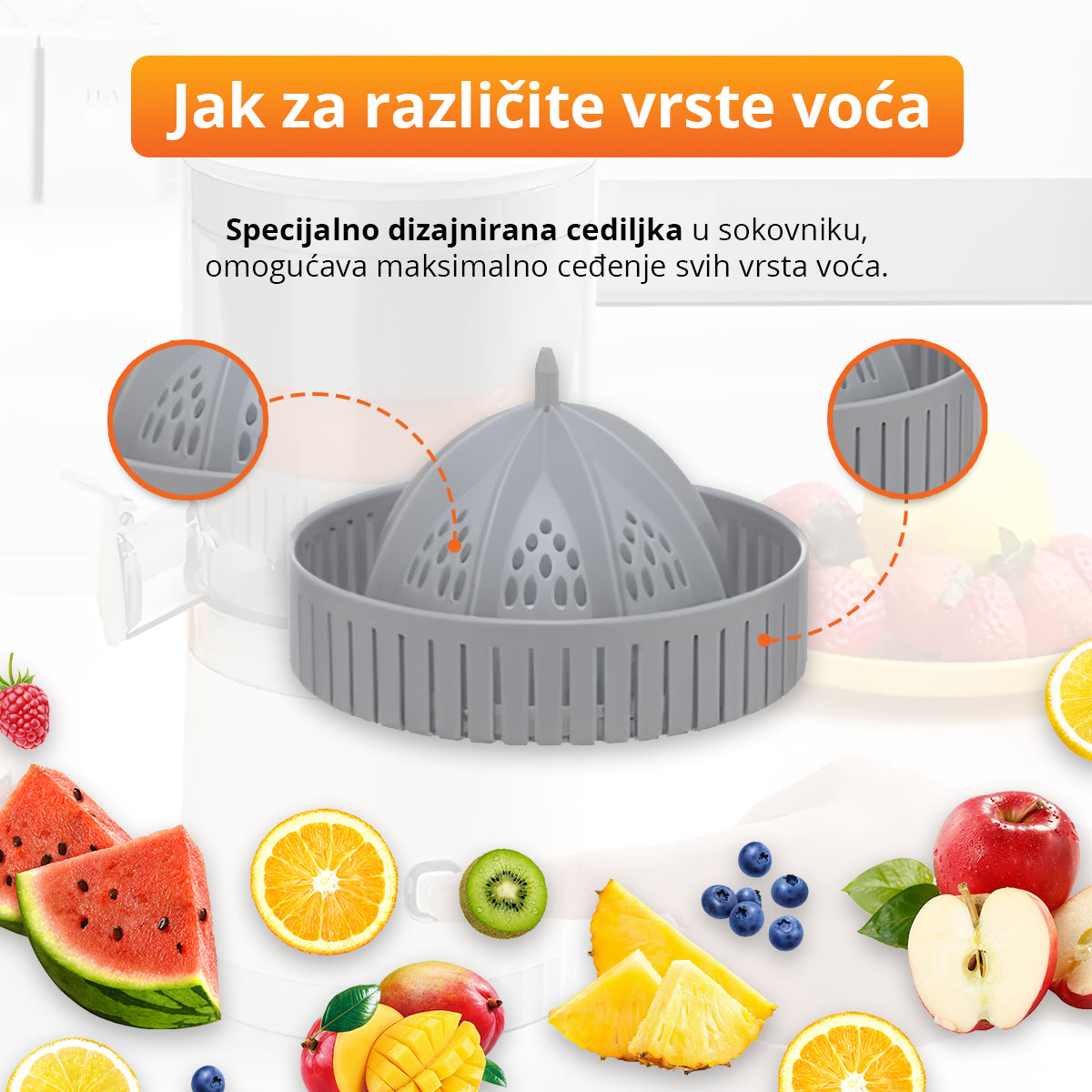 Bežični sokovnik za lako ceđenje voća