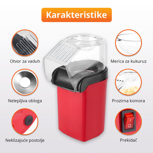 Aparat za pravljenje kokica bez ulja