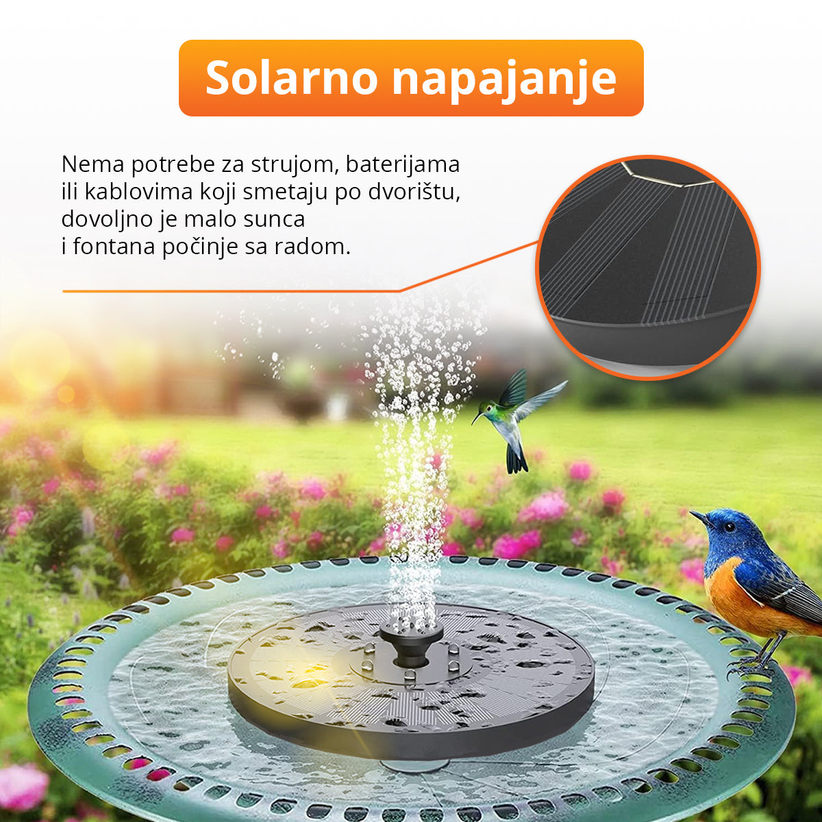 Solarna fontana za dvorište
