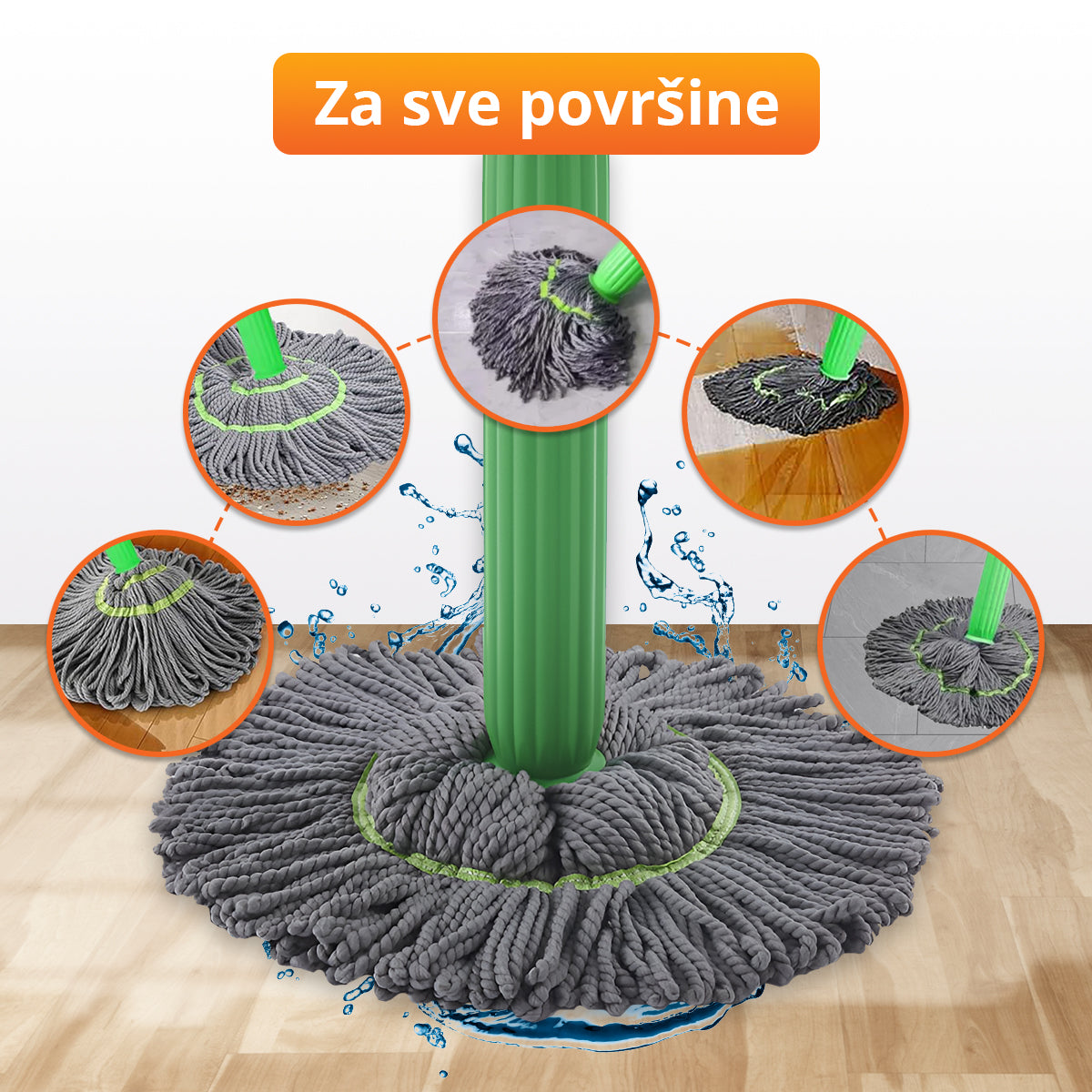 Brzoupijajući mop sa automatskim ceđenjem