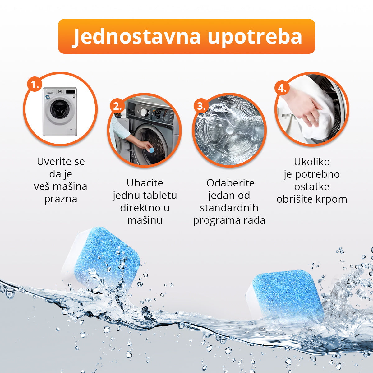 Tablete za čišćenje veš mašine (12 komada)
