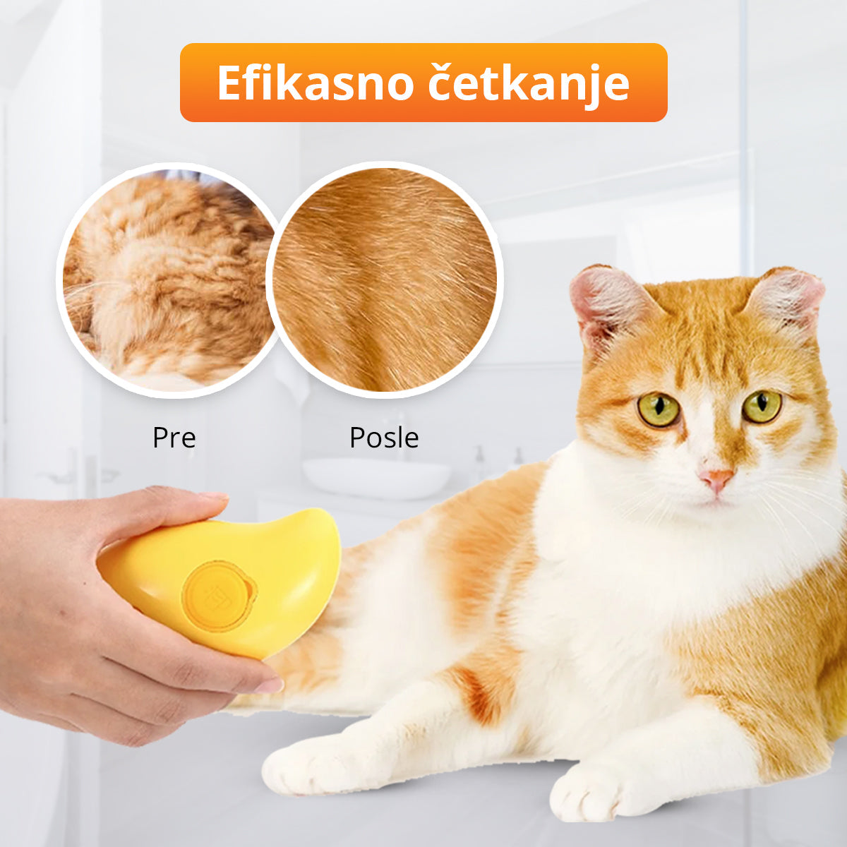 Četka za lako uklanjanje dlaka kućnih ljubimaca