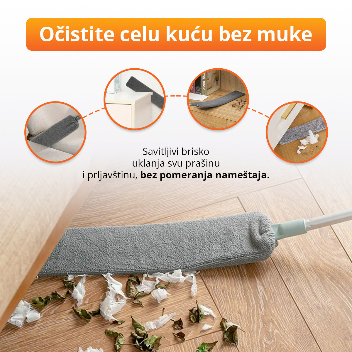 Savitljivi brisko za čišćenje nepristupačnih delova