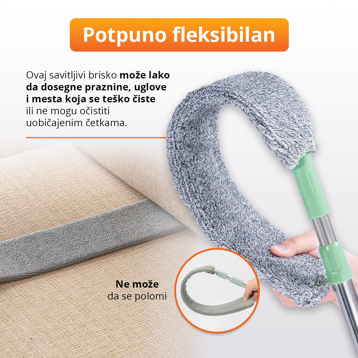 Savitljivi brisko za čišćenje nepristupačnih delova