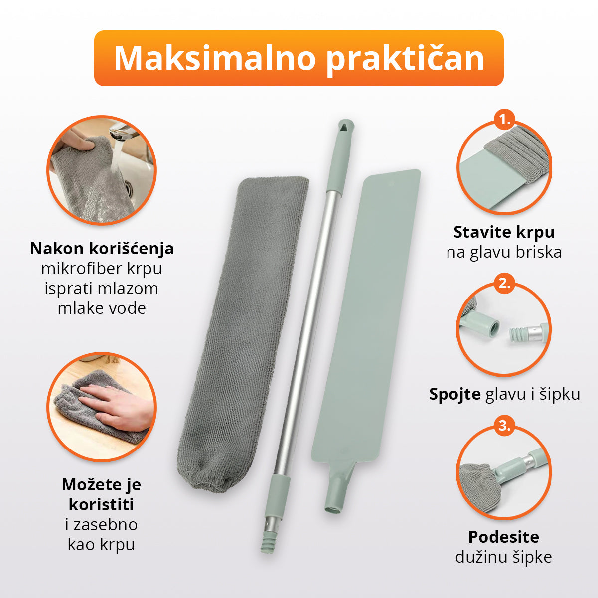 Savitljivi brisko za čišćenje nepristupačnih delova