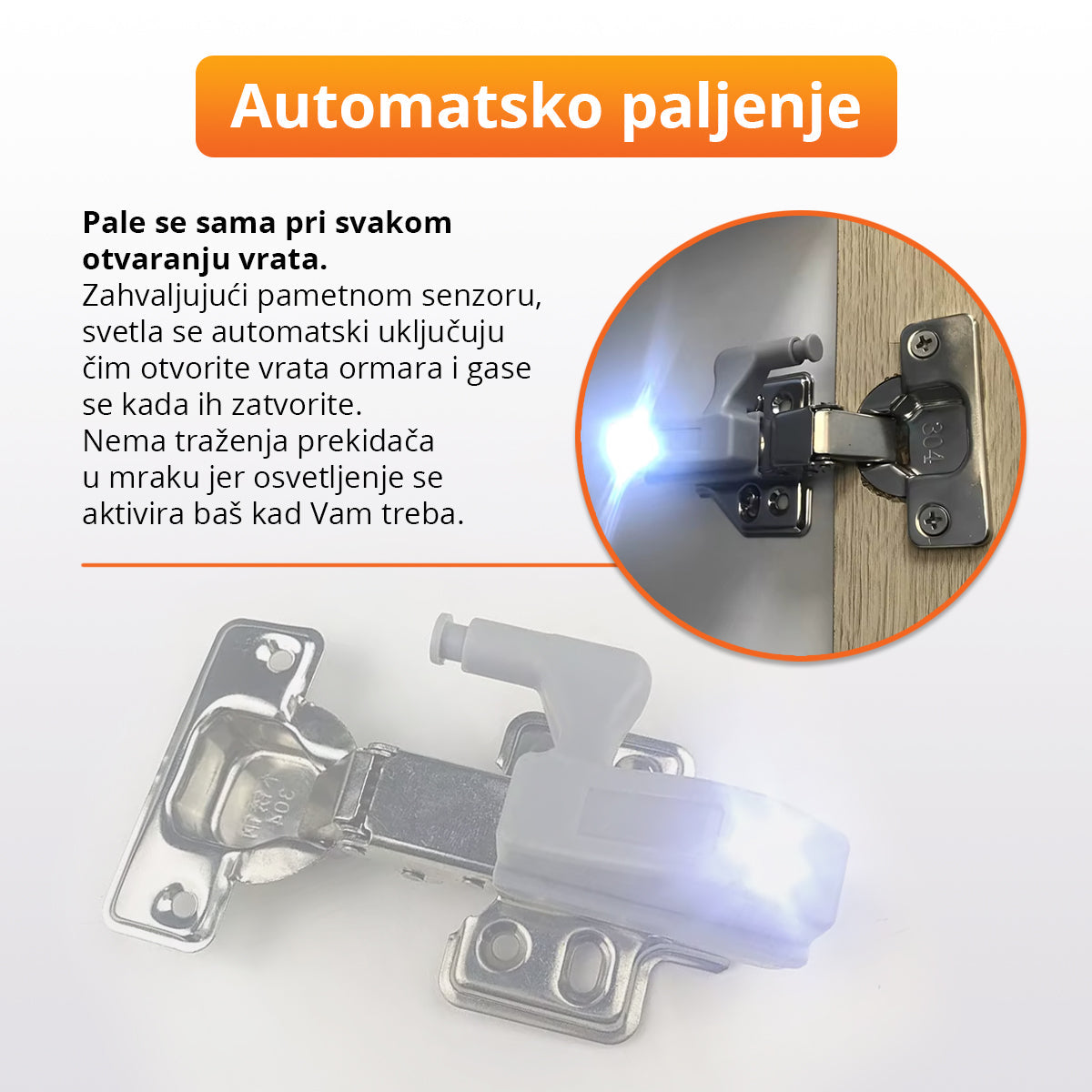 LED svetlo za unutrašnjost ormara (4 komada)