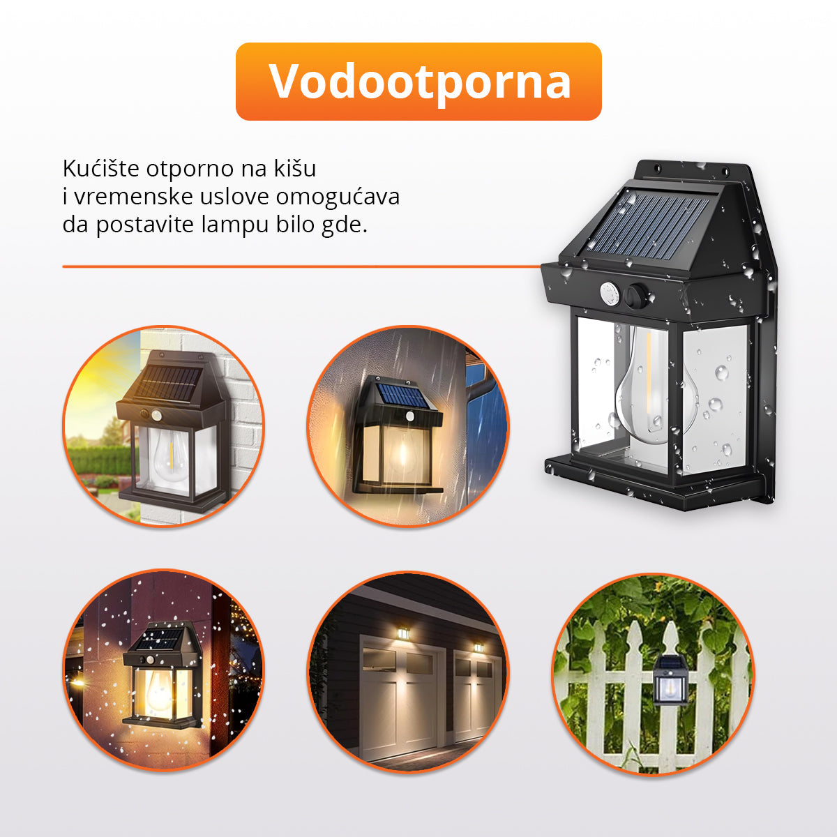 Solarna lampa sa senzorom pokreta