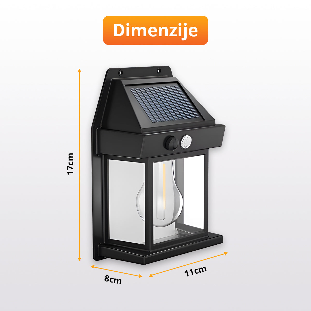 Solarna lampa sa senzorom pokreta