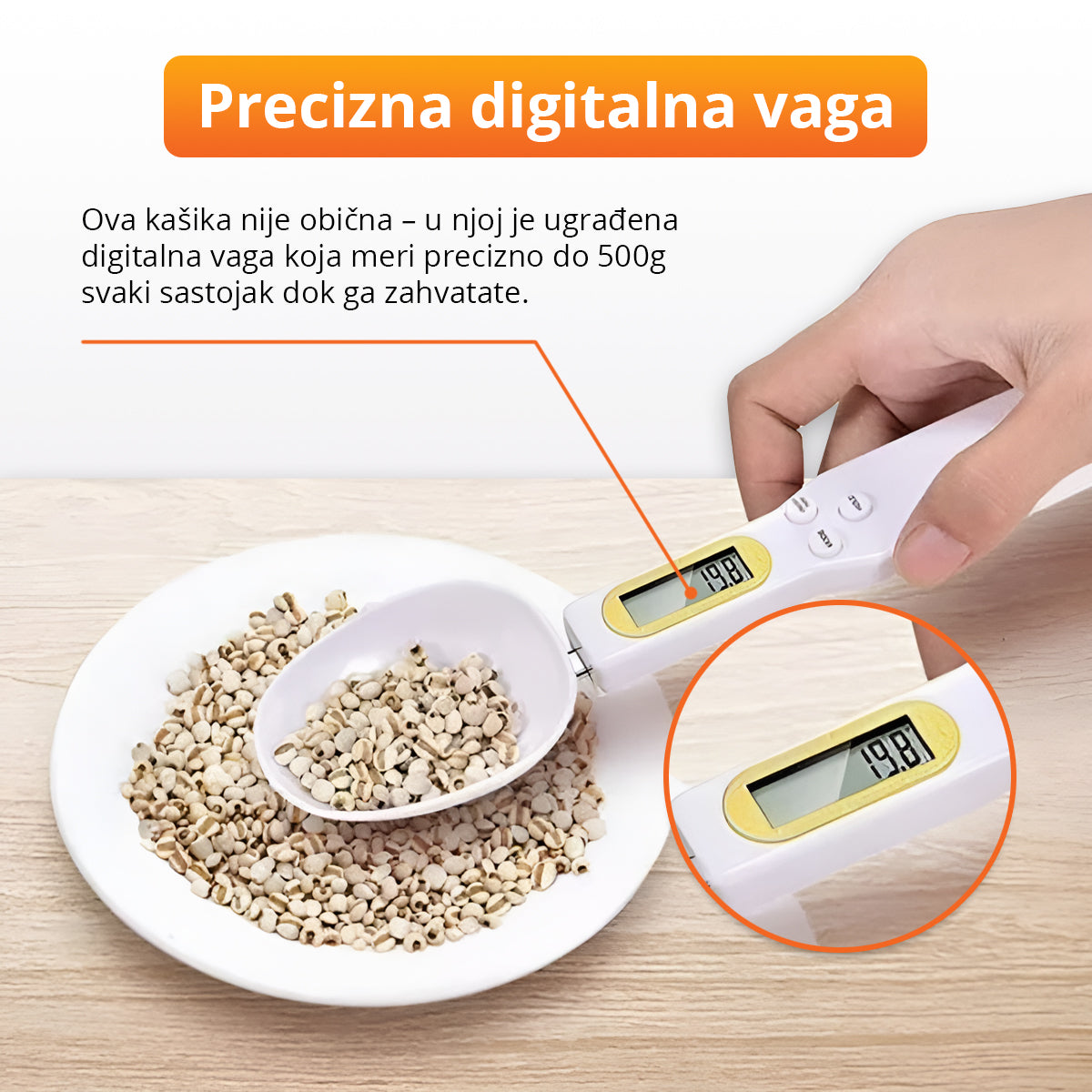 Kašika sa preciznom digitalnom vagom