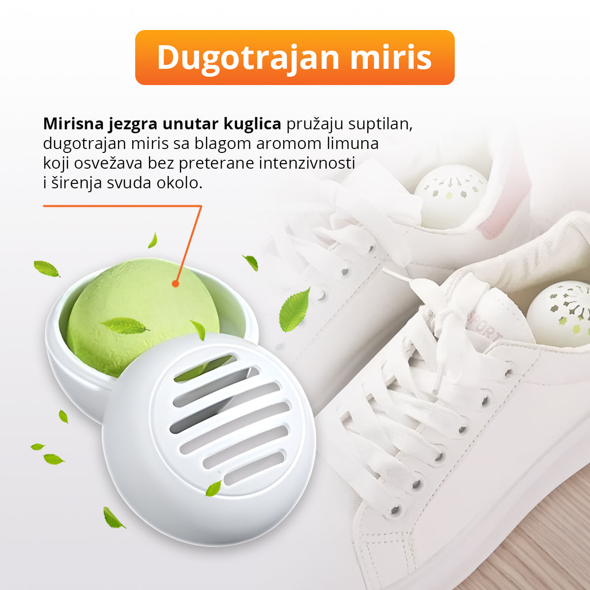 Kuglice za uklanjanje neprijatnog mirisa iz obuće (6 komada)