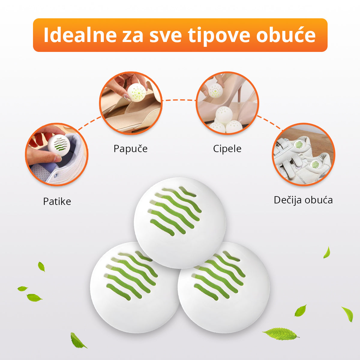 Kuglice za uklanjanje neprijatnog mirisa iz obuće (6 komada)
