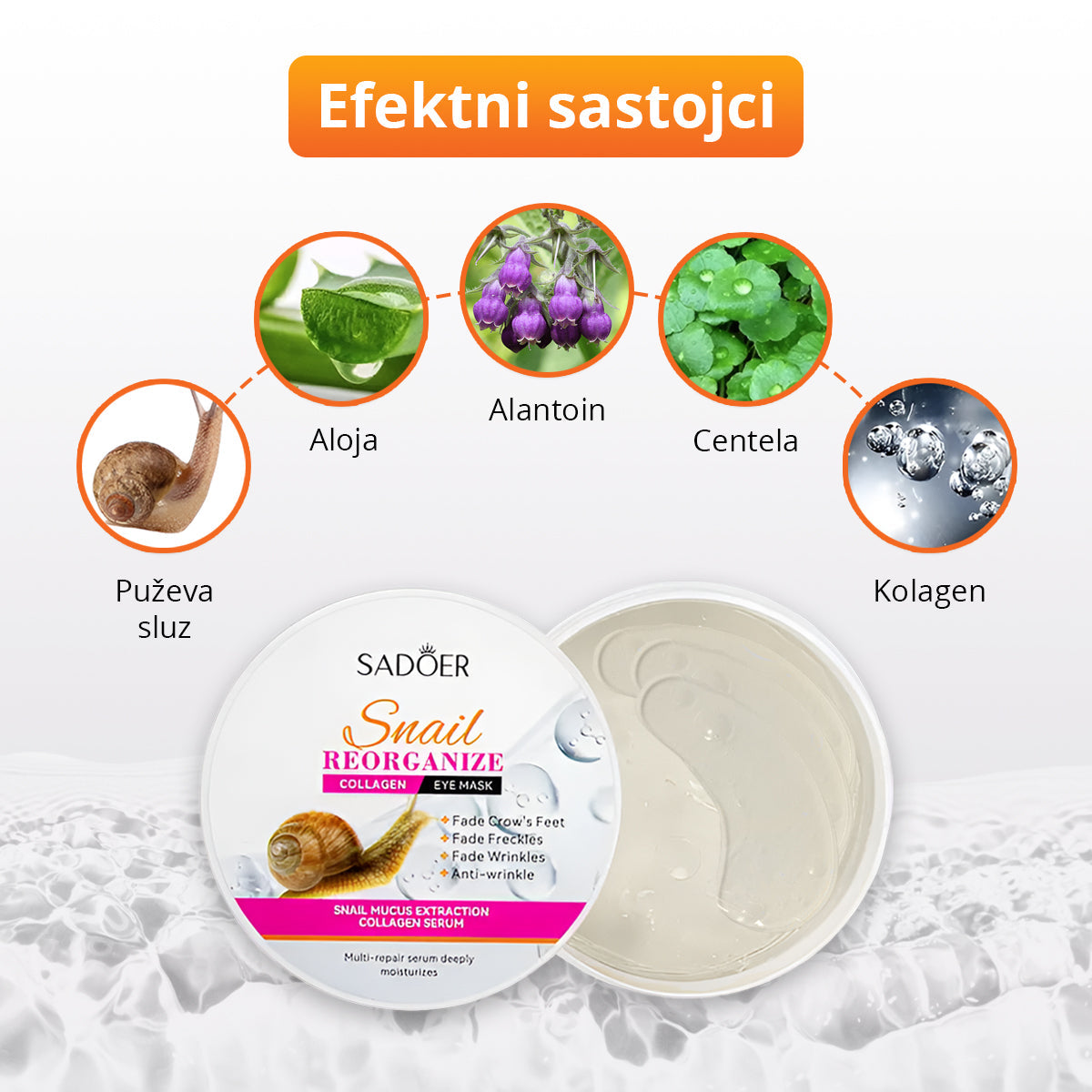 Gel jastučići sa kolagenom za predeo oko očiju (30 pari)